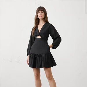 Textured twist mini dress